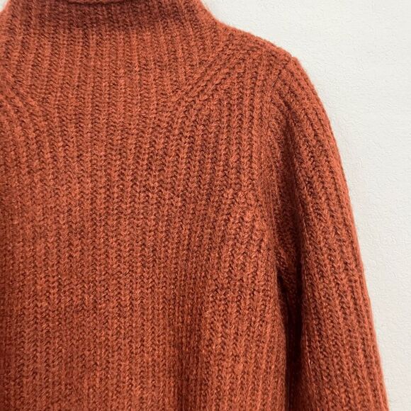 Madewell Heather Cinnabar Loretto Mockneck Pullover Sweater Women's Size Small - Picture 3 of 7